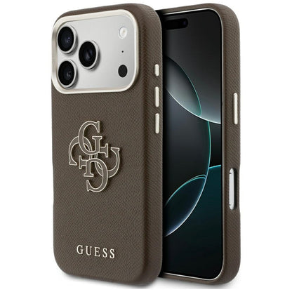 Capa para Apple iPhone 17 Pro, GUESS, Resin Logo, Castanho