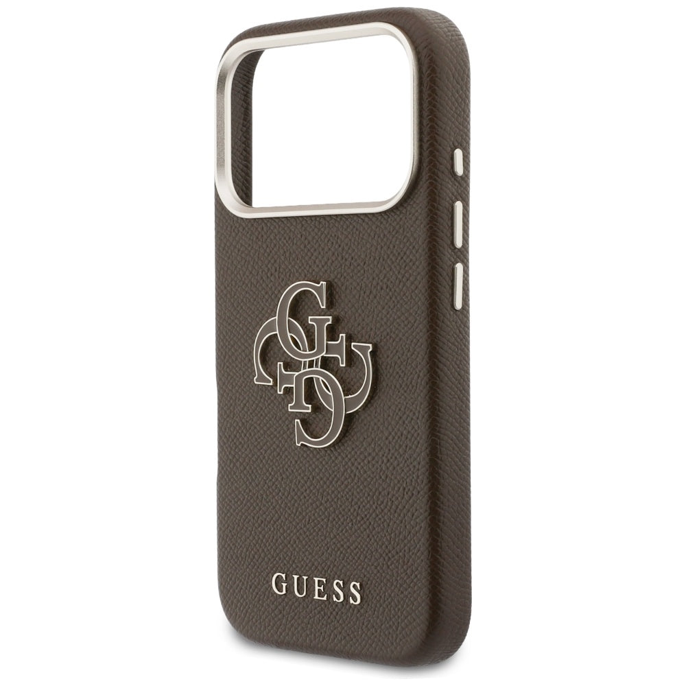 Capa para Apple iPhone 17 Pro, GUESS, Resin Logo, Castanho