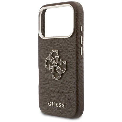Capa para Apple iPhone 17 Pro, GUESS, Resin Logo, Castanho