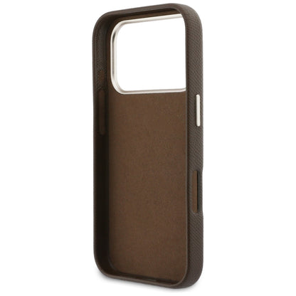 Capa para Apple iPhone 17 Pro, GUESS, Resin Logo, Castanho