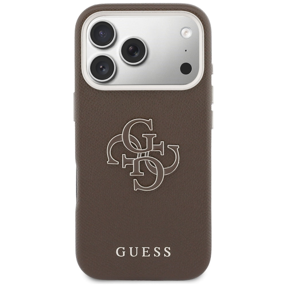 Capa para Apple iPhone 17 Pro, GUESS, Resin Logo, Castanho