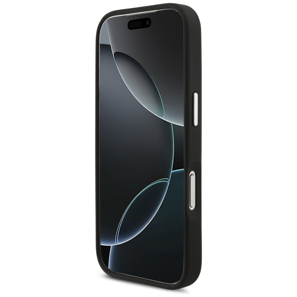 Capa para Apple iPhone 17 Pro, Karl Lagerfeld, Grained Karl & Choupette's Heads Pins and Logo, Preta