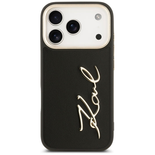 Capa para Apple iPhone 17 Pro, Karl Lagerfeld, Script Logo, Preta