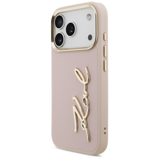 Capa para Apple iPhone 17 Pro, Karl Lagerfeld, Script Logo, Rosa