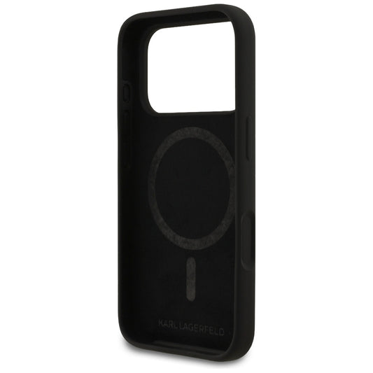 Capa para Apple iPhone 17 Pro, Karl Lagerfeld, Sketch and Logo Karl, Preta