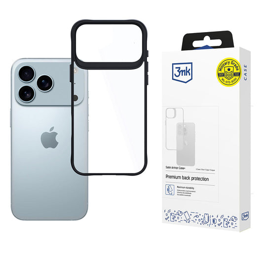 Capa para Apple iPhone 17 Pro Max, 3MK, Satin Armor Case+, Preta