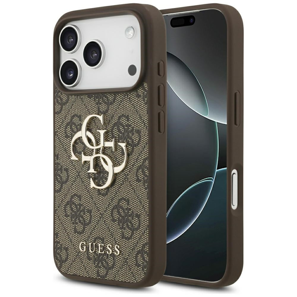Capa para Apple iPhone 17 Pro Max, Guess, 4G Big Logo, Castanho