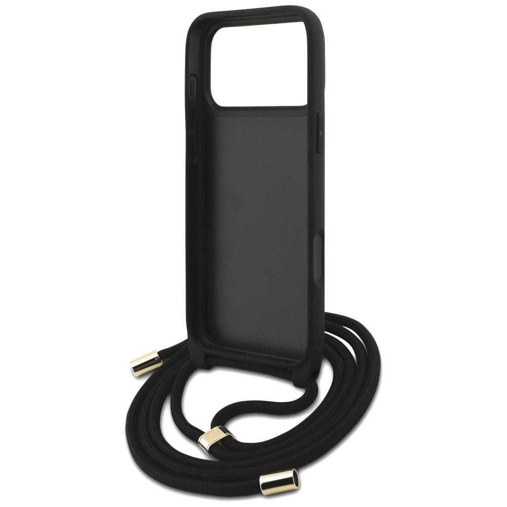 Capa para Apple iPhone 17 Pro Max, Guess, 4G CBDY Big Logo com Alça de Cordão, Marrom