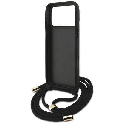 Capa para Apple iPhone 17 Pro Max, Guess, 4G CBDY Big Logo com Alça de Cordão, Marrom
