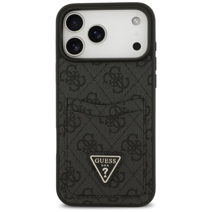 Capa para Apple iPhone 17 Pro Max, Guess, 4G Double Card Triangle, Preta
