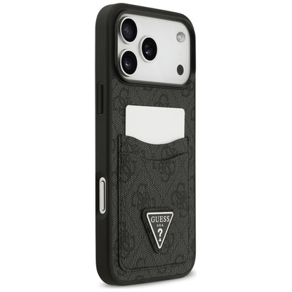 Capa para Apple iPhone 17 Pro Max, Guess, 4G Double Card Triangle, Preta
