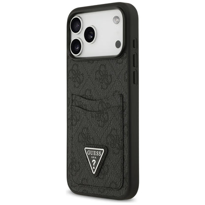 Capa para Apple iPhone 17 Pro Max, Guess, 4G Double Card Triangle, Preta