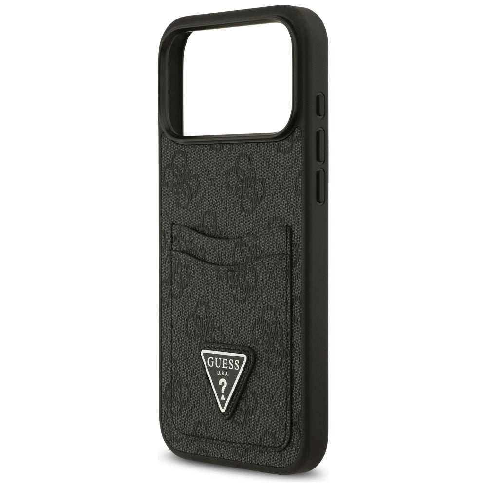 Capa para Apple iPhone 17 Pro Max, Guess, 4G Double Card Triangle, Preta