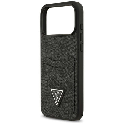 Capa para Apple iPhone 17 Pro Max, Guess, 4G Double Card Triangle, Preta