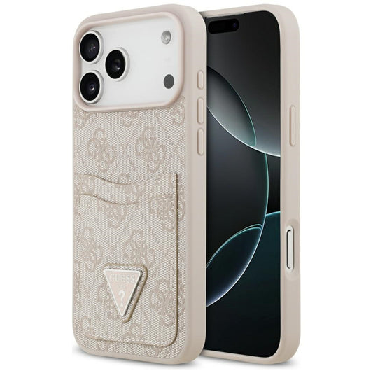Capa para Apple iPhone 17 Pro Max, Guess, 4G Double Card Triangle, Rosa