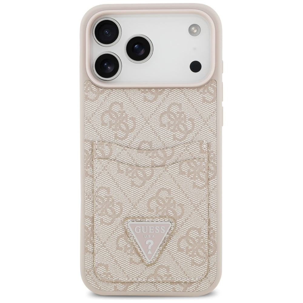 Capa para Apple iPhone 17 Pro Max, Guess, 4G Double Card Triangle, Rosa