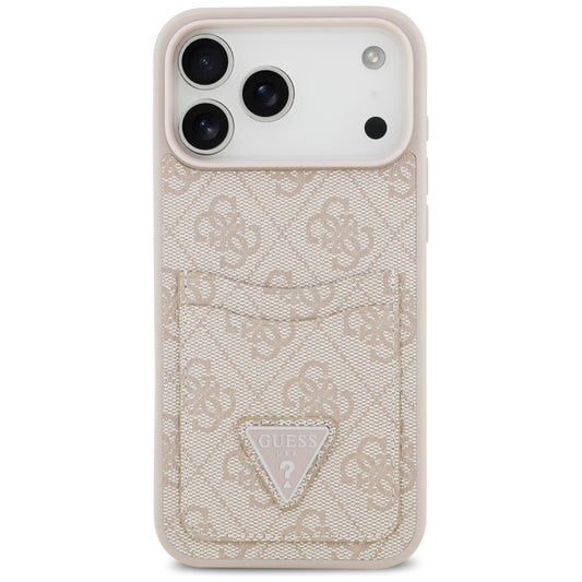 Capa para Apple iPhone 17 Pro Max, Guess, 4G Double Card Triangle, Rosa