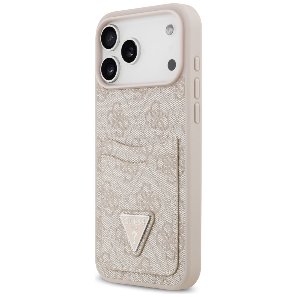 Capa para Apple iPhone 17 Pro Max, Guess, 4G Double Card Triangle, Rosa