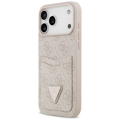 Capa para Apple iPhone 17 Pro Max, Guess, 4G Double Card Triangle, Rosa