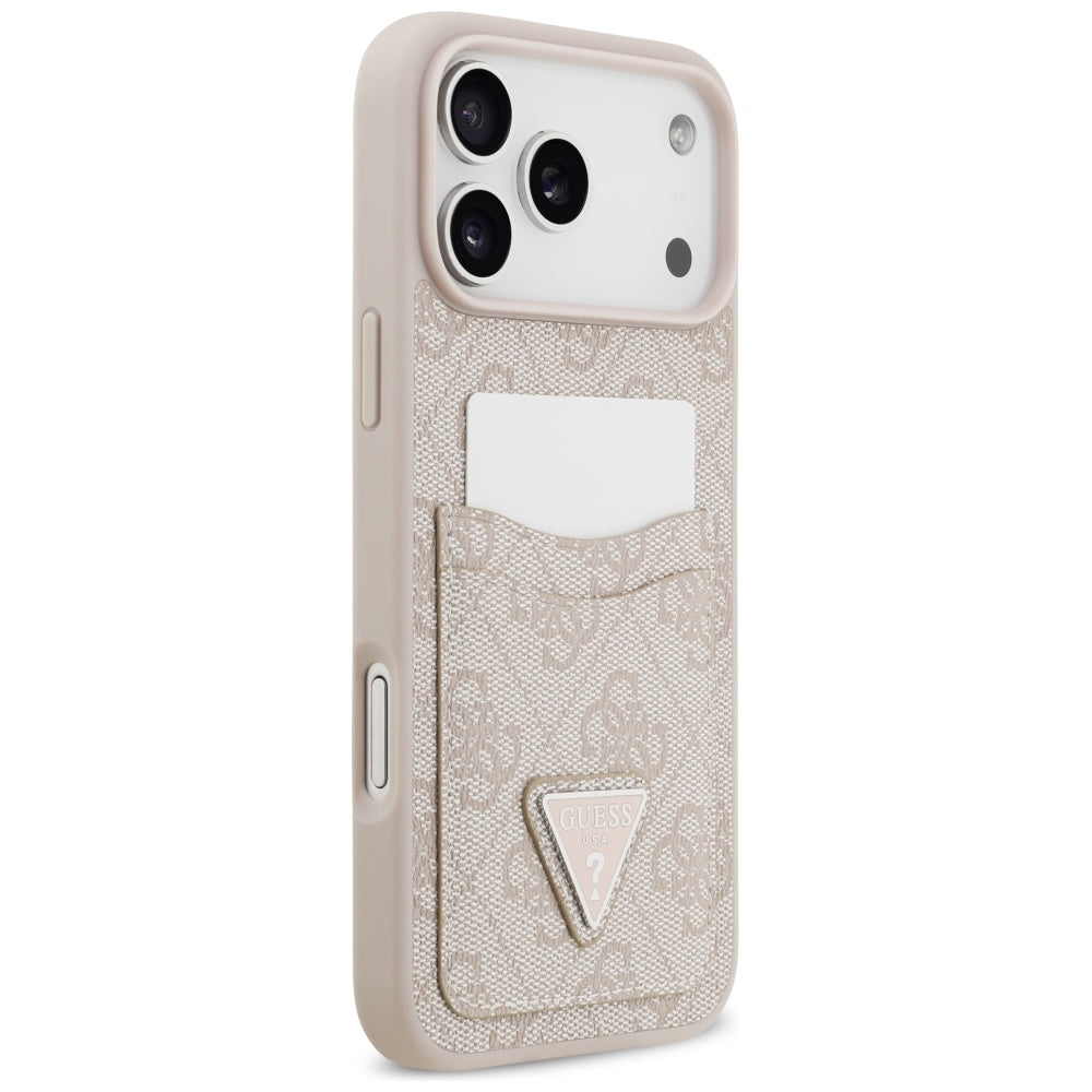 Capa para Apple iPhone 17 Pro Max, Guess, 4G Double Card Triangle, Rosa