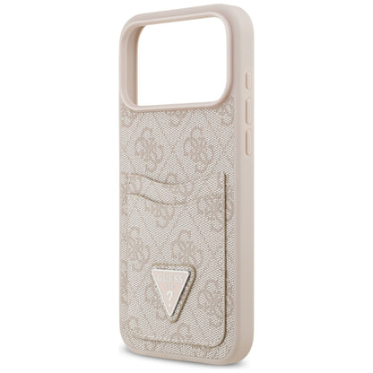 Capa para Apple iPhone 17 Pro Max, Guess, 4G Double Card Triangle, Rosa
