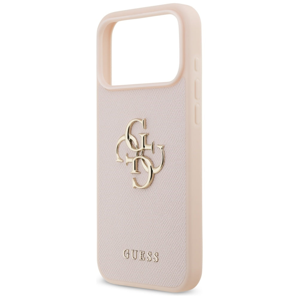 Capa para Apple iPhone 17 Pro Max, Guess, 4G Grained Big and Classic Logo, Rosa