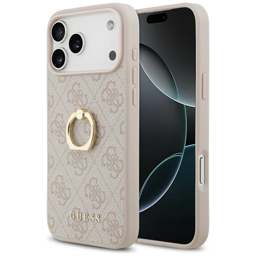 Capa para Apple iPhone 17 Pro Max, Guess, 4G Ring Stand, Castanho