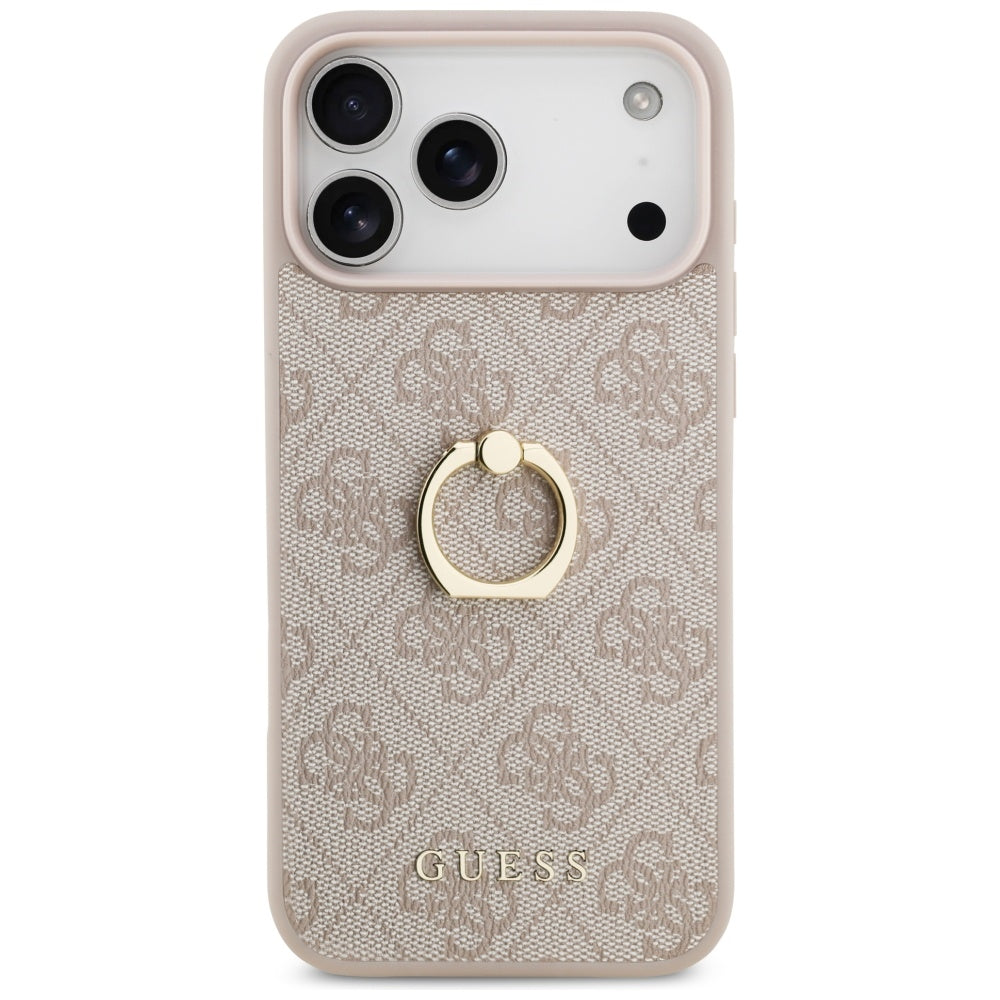 Capa para Apple iPhone 17 Pro Max, Guess, 4G Ring Stand, Castanho