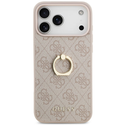 Capa para Apple iPhone 17 Pro Max, Guess, 4G Ring Stand, Castanho