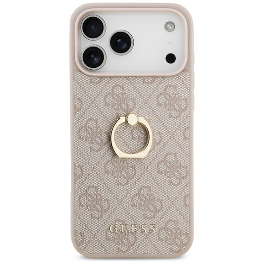 Capa para Apple iPhone 17 Pro Max, Guess, 4G Ring Stand, Castanho