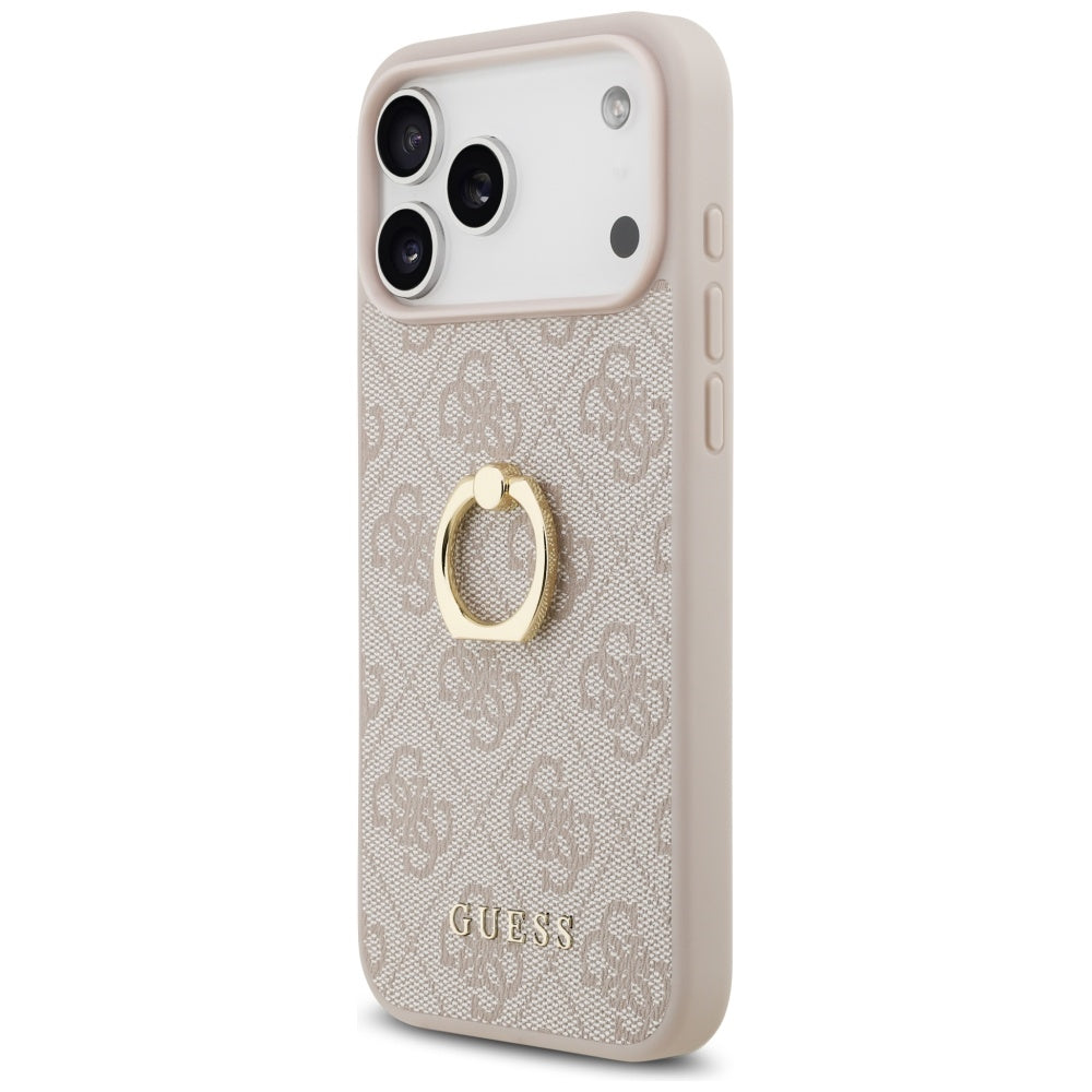 Capa para Apple iPhone 17 Pro Max, Guess, 4G Ring Stand, Castanho