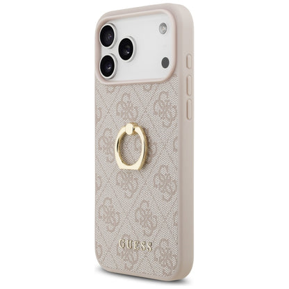 Capa para Apple iPhone 17 Pro Max, Guess, 4G Ring Stand, Castanho