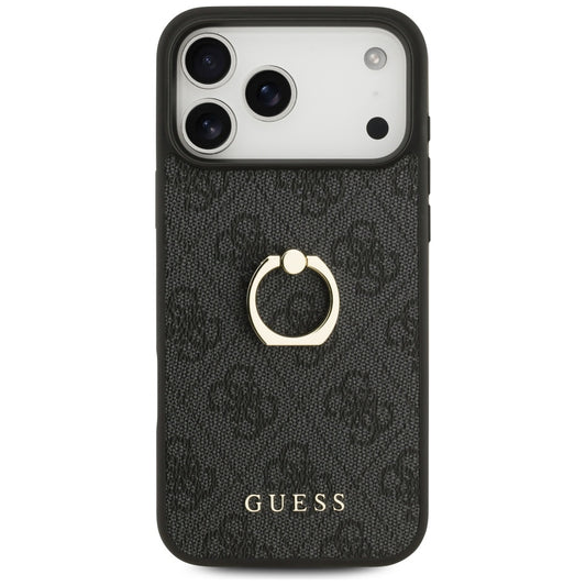 Capa para Apple iPhone 17 Pro Max, Guess, 4G Ring Stand, Preta