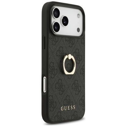 Capa para Apple iPhone 17 Pro Max, Guess, 4G Ring Stand, Preta