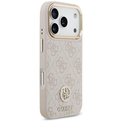 Capa para Apple iPhone 17 Pro Max, Guess, 4G Strass Logo and Big Strap, Rosa