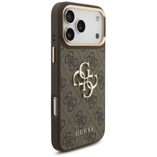 Capa para Apple iPhone 17 Pro Max, Guess, Big 4G Classic Logo with Big Strap, Castanho
