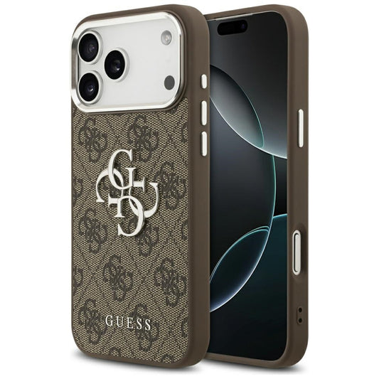 Capa para Apple iPhone 17 Pro Max, Guess, Big 4G Logo Classic, Marrom Prateado