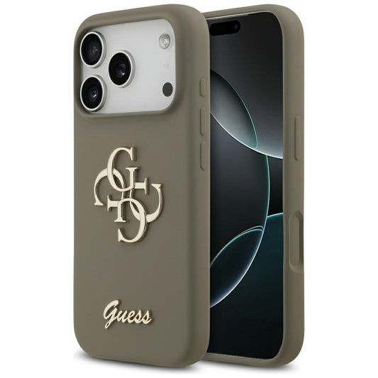 Capa para Apple iPhone 17 Pro Max, Guess, Big 4G Script, Marrom