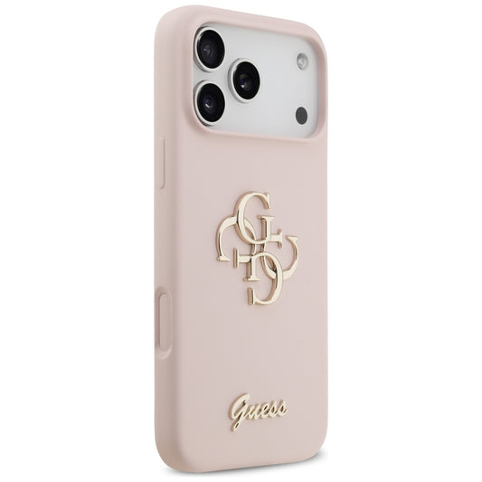 Capa para Apple iPhone 17 Pro Max, Guess, Big 4G Script, Rosa Claro