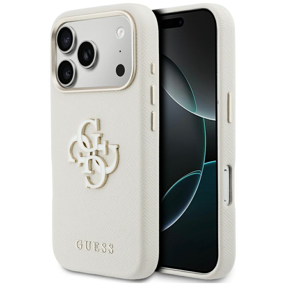 Capa para Apple iPhone 17 Pro Max, Guess, Resin Logo, Bege