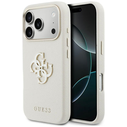 Capa para Apple iPhone 17 Pro Max, Guess, Resin Logo, Bege