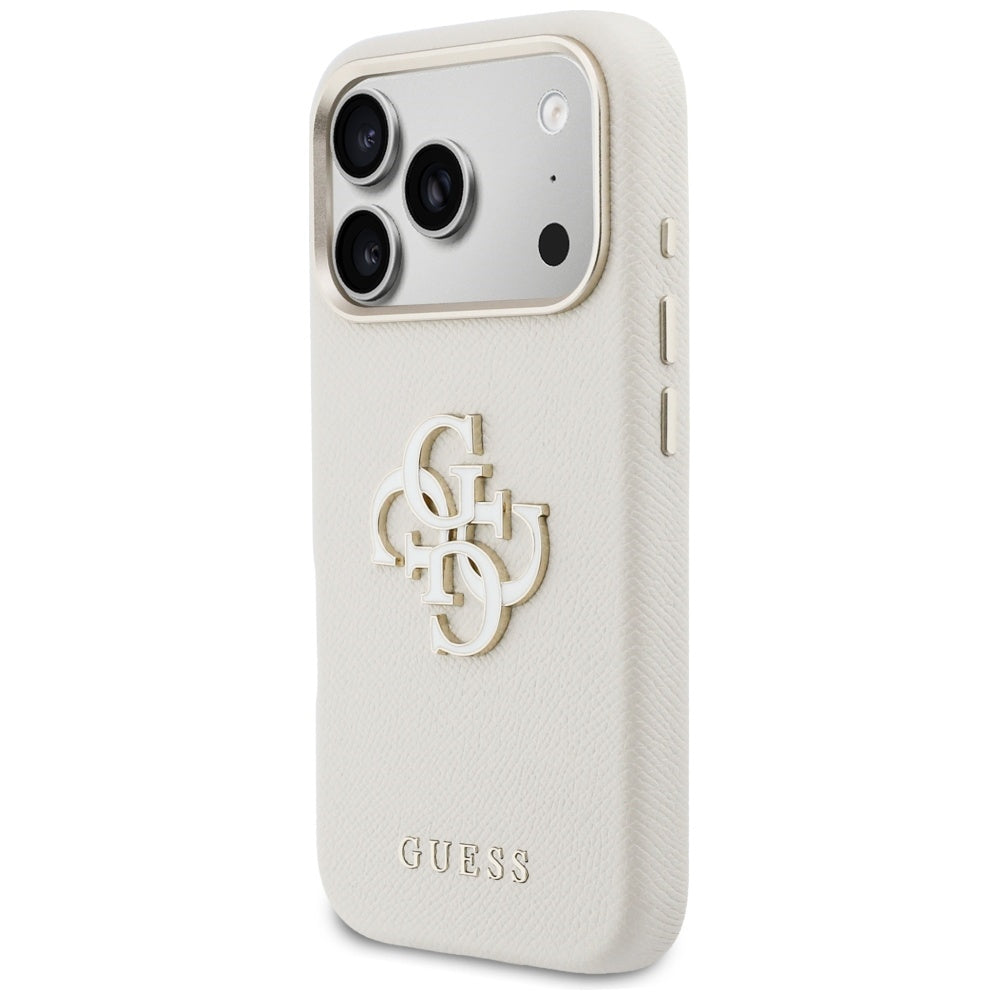 Capa para Apple iPhone 17 Pro Max, Guess, Resin Logo, Bege