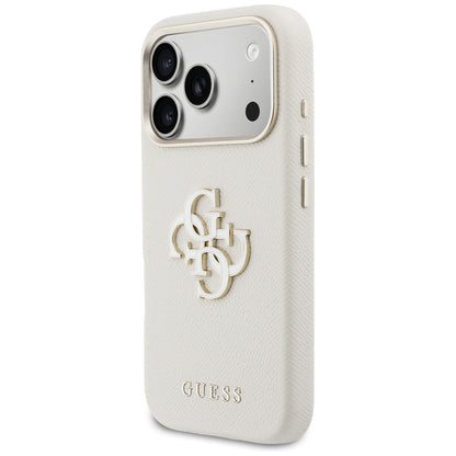 Capa para Apple iPhone 17 Pro Max, Guess, Resin Logo, Bege
