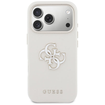 Capa para Apple iPhone 17 Pro Max, Guess, Resin Logo, Bege
