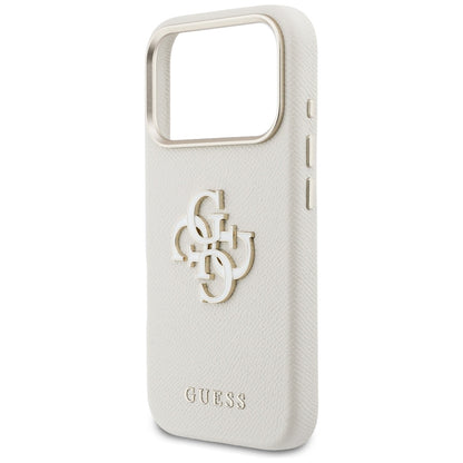 Capa para Apple iPhone 17 Pro Max, Guess, Resin Logo, Bege