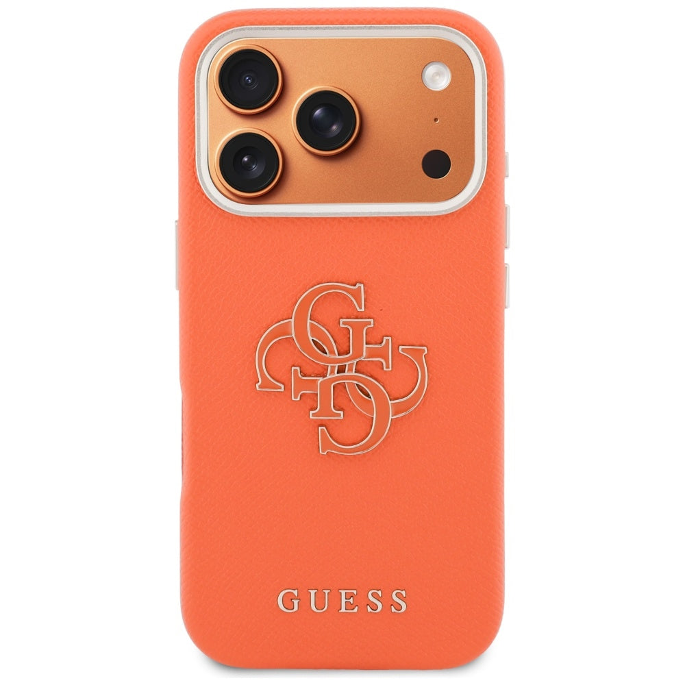 Capa para Apple iPhone 17 Pro Max, GUESS, Resin Logo, Laranja