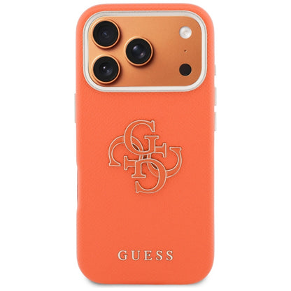 Capa para Apple iPhone 17 Pro Max, GUESS, Resin Logo, Laranja