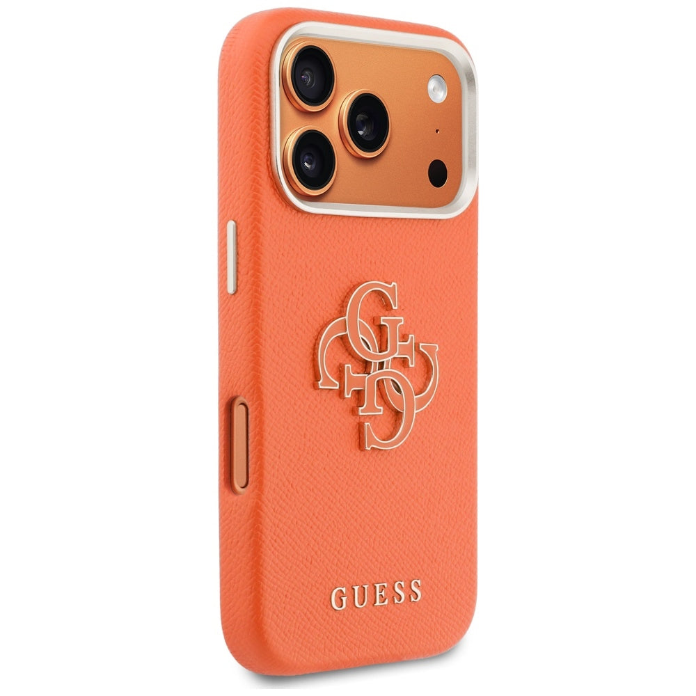 Capa para Apple iPhone 17 Pro Max, GUESS, Resin Logo, Laranja