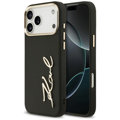 Capa para Apple iPhone 17 Pro Max, Karl Lagerfeld, Script Logo, Preta