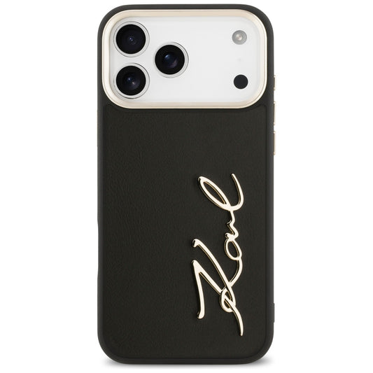 Capa para Apple iPhone 17 Pro Max, Karl Lagerfeld, Script Logo, Preta